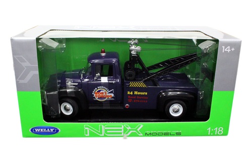 Welly 1/18 FORD F100 PickUp Tow Truck 1956 Blue